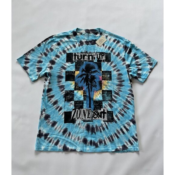 Guess Men’s Turn Up T-Shirt Short Sleeves Tie Dye Relax Fit Size M - Picture 1 of 5